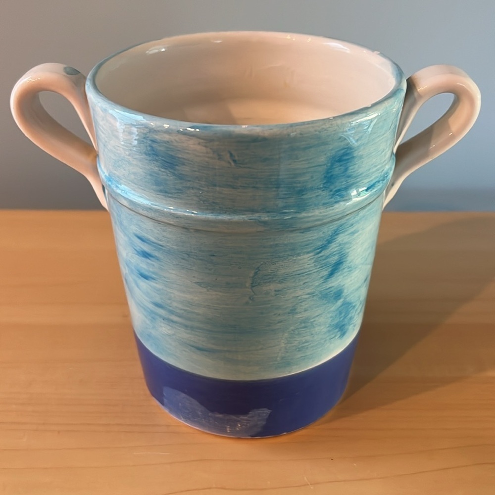 Hand painted vase made in Italy - Picture 2 of 5